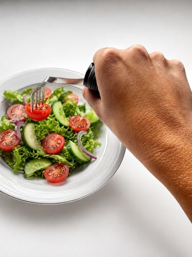 Adaptive Utensils for Elderly, Easy Grip Non-Slip... (Gray/Silver | Stainless Steel)