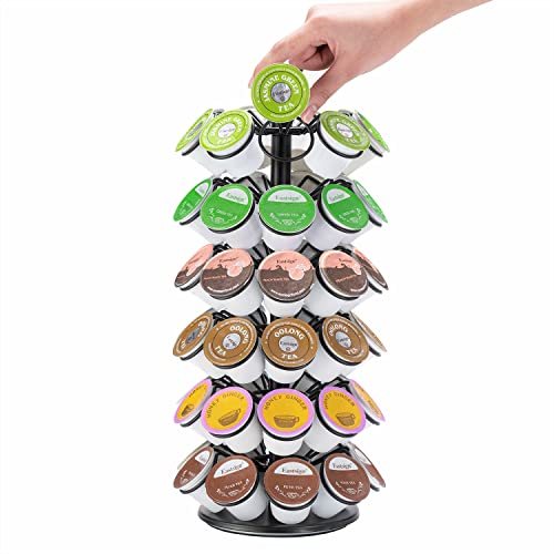 K Cup Storage, Coffee Capsules Pod Holder, 6 Tiers, 54 pods | K Cup Organizer, Spins 360-Degrees, Save Counter Space,Big Capacity for Home, Office