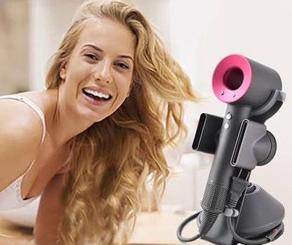 Hair Dryer Stand for Dyson Supersonic, Hair Dryer Holder Organizer for Diffuser Nozzle, Bathroom Countertop Storage Stand