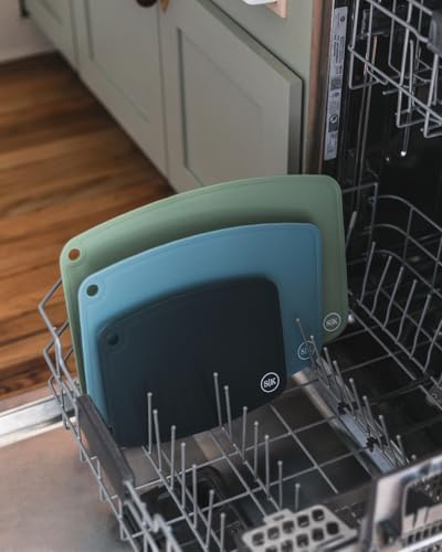 3-Piece Premium Silicone Cutting Board Set, Flexible, Non-Slip, Knife-Friendly. BPA Free, Non-Toxic, 100% Food-Grade Silicone