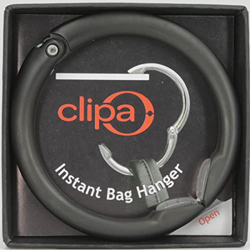 Clipa Bag Hanger Collection, The Ring that Opens into a Hook, Auto Closes | Holds 15 kg, Needs only 10mm to Hang a Hand Bag, Easy to Use with One Hand, The Instant Bag Hanger, 3 yr Warranty