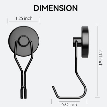 100lbs Magnetic Hooks Heavy Duty Neodymium Magnet for Cruise Cabin | Refrigerator, Grill, Garage, Kitchen, Hanging, Fridge, Outdoor, Key Holder, BBQ, Utensil Hangers, Oven
