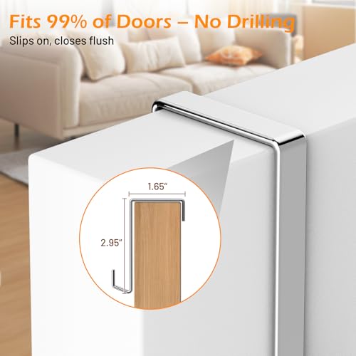 MISSLO 35 Large Pockets Over The Door Shoe Organizer Sturdy Oxford Fabric Hanging Shoe Rack for Door Mesh Closet Shoe Holder Hanger, White