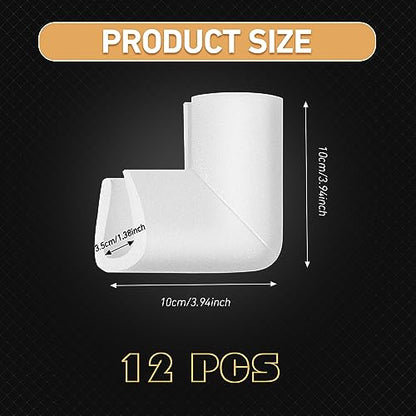 Frienda 12 Pcs Foam Corner Protectors for Moving TV, Packing Corner for Art | Picture Frame Edge Protectors for Shipping, U Shaped Channel Design, Easy Installation, 3.94 x 3.94 x 1.38 Inches