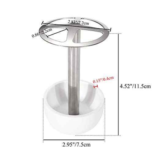CozyCabin Toothbrush Holder Stand, for Razor, Bathroom Vanity Countertop, Stainless Steel Toothbrush Bathroom Organizer (White)