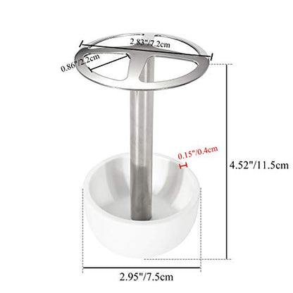 CozyCabin Toothbrush Holder Stand, for Razor, Bathroom Vanity Countertop, Stainless Steel Toothbrush Bathroom Organizer (White)