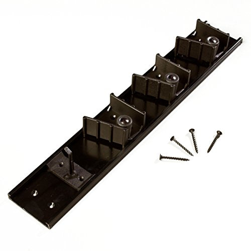 Carlisle FoodService Products 4073100 Roll 'N Grip Mop, Broom and Tool Holder / Storage System, 3 Positions + 1 Hook