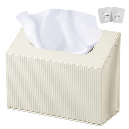 Hand Towel Cover/Holder Suitable for Kleenex Disposable Paper Hand Towels | PU Leather Tissue Box Cover, Wall-Mounted Modern Hand Towels Dispenser for Dining Room, Kitchen, Bathroom, Home Decor