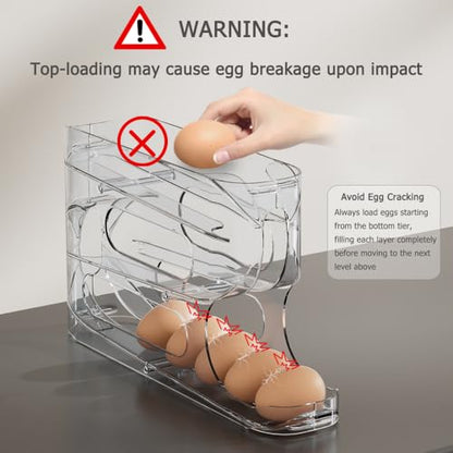 Clear FIFO Egg Holder for Fridge, Egg Dispenser fo... (‎clear)