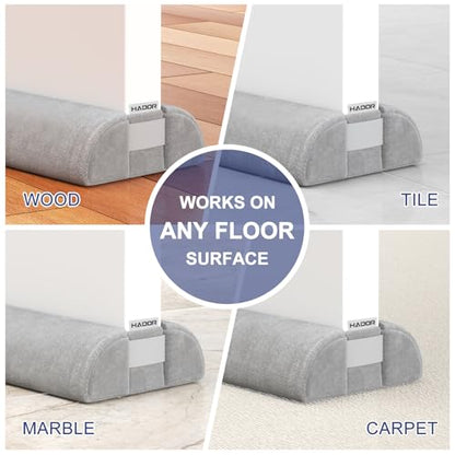 Door Draft Stopper for Bottom of Door, 36 Inch Und... (Gray | Polyester Blend)