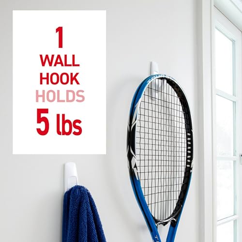 Command Large Utility Hooks, 7-Hooks, 12-Strips, Organize Damage-Free | Damage-Free Hanging Wall Hooks with Adhesive Strips, No Tools Adhesive Hooks for Hanging Decor, Holds up to 5 lb
