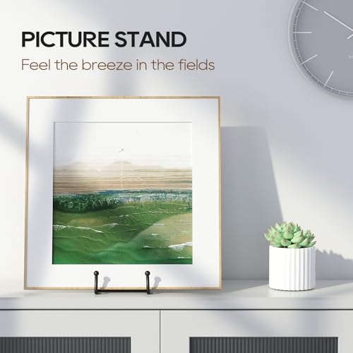 3 Pack 8 Inch Plate Stands for Display - Decorative Book Stand for Picture | Metal Frame Picture Easels Holders for Tables Cookbook Photo Art Show - Strong & Sturdy Thicke Iron Construction, Black