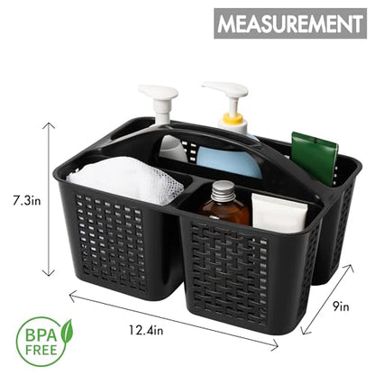 Tiawudi Portable Shower Caddy, Caddy Organizer with Handle, Plastic Shower Basket Hold Soap, Shampoo, Hair Supplies and Beauty Products, Cleaning Supplies Organizer for Home, Dorm, Shelf and Cabinet
