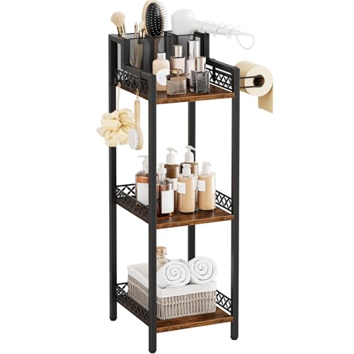 Bathroom Storage and Organizer Shelf Hair Dryer Ho... (Metal, Wood)