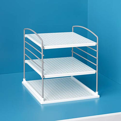YouCopia UpSpace Adjustable Box Organizer for Foil Wrap and Kitchen Cabinet Storage, Original, White