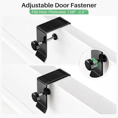 8 Tiers Over the Door Organizer - Height Adjustabl... (Black | Metal)