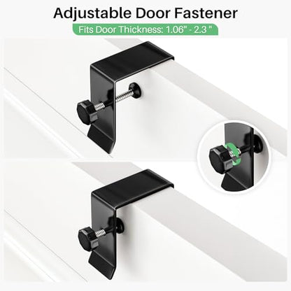 8 Tiers Over the Door Organizer - Height Adjustabl... (Black | Metal)
