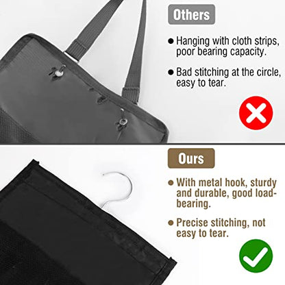 2 Pack 40-Pocket Hanging Legging Organizer Storage, Dorm Essentials | Double-sided, Breathable Mesh, Saving Space, Storage Yoga T-Shirts Bras Socks Pants Tank Top Towel