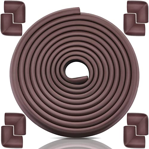 Baby Proofing Edge Corner Protectors, 20.5FT Furni... (Brown | Rubber)