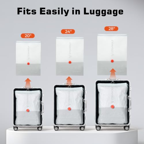 ETENWOLF 15 Combo Vacuum Storage Bags for Travel with Wireless Pump | Vacuum Seal Bags for Clothing Travel, Compression Packing Bags for Clothes and Blankets, Space Saver Bags in Carry-On Sizes