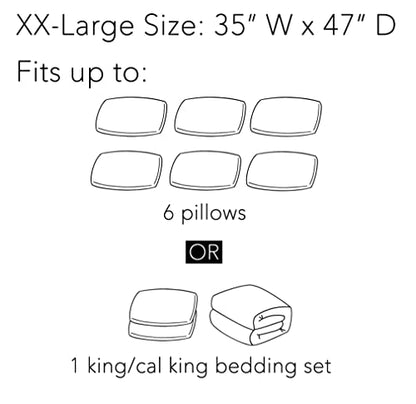 SpaceAid Jumbo Vacuum Storage Bags, Space Saver Sealer Compression Bags for Comforters, Blankets, Pillows, Bedding, Clothes (XX-Large 3 Pack)