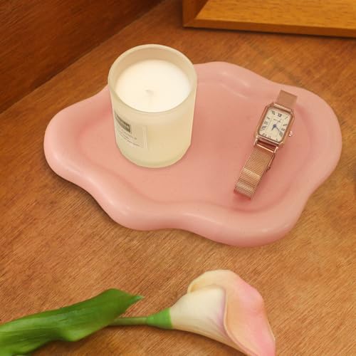Ceramic Cloud Jewelry Tray Trinket Dish Key Bowl N... (Pink | Ceramic)