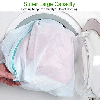 2 Pack Extra Large Laundry Mesh Bag 43 x 35 Inch M... (2 Count | White | Polyester)
