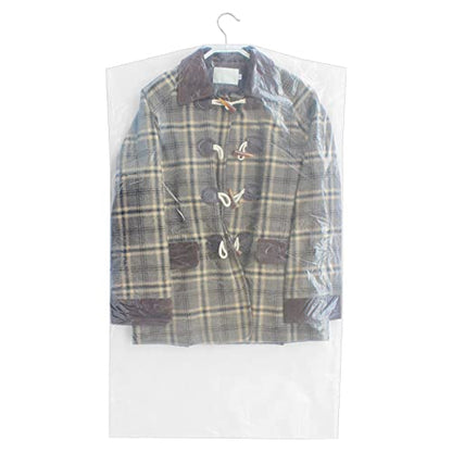 50 Pack 23.6x40inch Clear Plastic Clothes Covers f... (Clear | Plastic)
