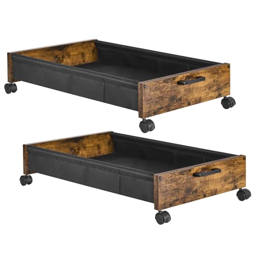Wooden Under Bed Storage Drawer with Wheels for Space-Saving Storage | Ideal for seasonal clothing, extra blankets, shoes and everyday household essentials