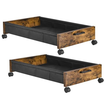 Wooden Under Bed Storage Drawer with Wheels for Space-Saving Storage | Ideal for seasonal clothing, extra blankets, shoes and everyday household essentials
