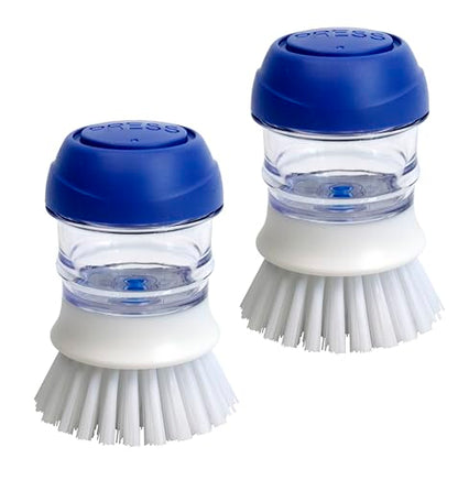 CELOX 2 Pack Dish Brush with Soap Dispenser for Kitchen Cleaning, Kitchen Brush for Dish Pot Pan Sink Cleaning