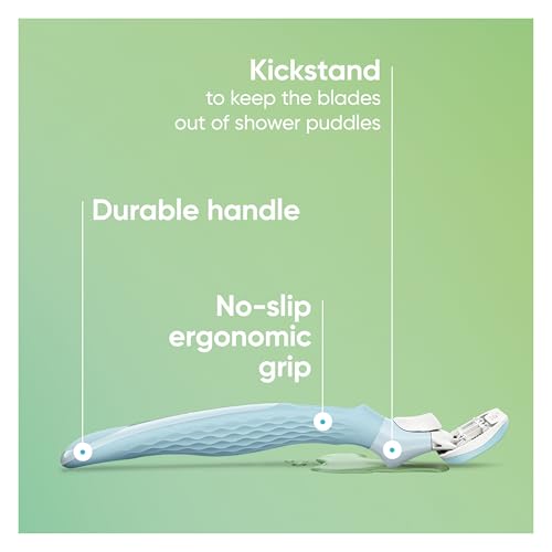 Gillette Venus Extra Smooth Women's Razor with Reusable Handle, 5 Blade Refills and Shower Holder