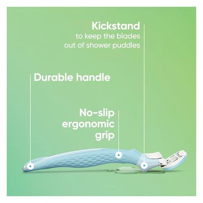 Gillette Venus Extra Smooth Women's Razor with Reusable Handle, 5 Blade Refills and Shower Holder