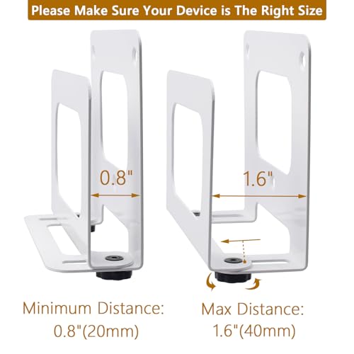 Cable Box Mount Modem Wall Mount Adjustable Wall Mount Holder for Apple TV, Roku, Mac mini, Xiaomi TV Box，Mini PC, Modems, Routers (Narrow)