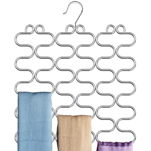 Deco Brothers Scarf Hanger for Closet, 23 Loop, Chrome