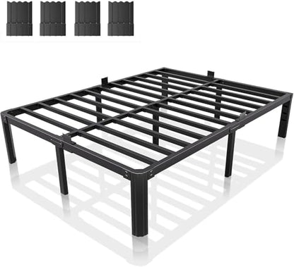 Full Metal Bed Frame 14 Inch, Heavy Duty Platform, No Box Spring Needed