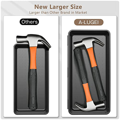 A-LuGei 【𝟰𝟲𝗣𝗖𝗦 & 5 Size】 Tool Box Organizer Tray Divider Set, 【Black】 Bathroom Drawer Organizer Bin, Garage Organization and Storage Toolbox Rolling Tool Chest Cart Cabinet WorkBench Small Part