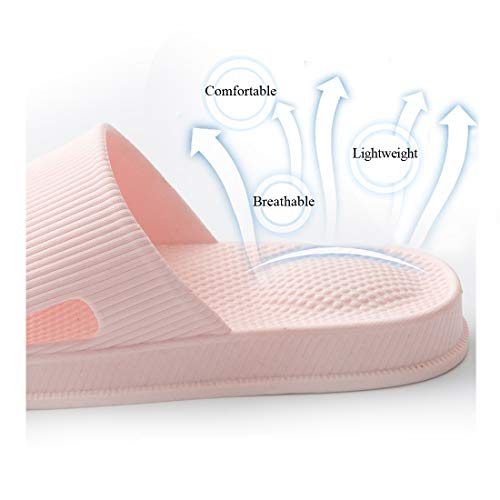 WYSBAOSHU Slippers for Women and Men House Slides Shower Sandals Non-Slip Spa Massage Foam Bathroom Pool Shoes