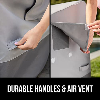GORILLA GRIP Waterproof Large Outdoor Patio Sofa Cover, 2 Seater 58 Inch, Heavy Duty 600D Furniture Covers Sets for Winter, Keep Cushions Dry, Protects from Sun, Snow, Rain, Windproof, UV Coated