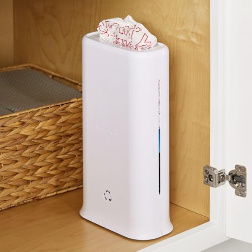 YouCopia StoraBag Space-Saving Plastic Bag Dispenser, Organizer for Kitchen Cabinet or Pantry Storage, One-Size, Speckled White