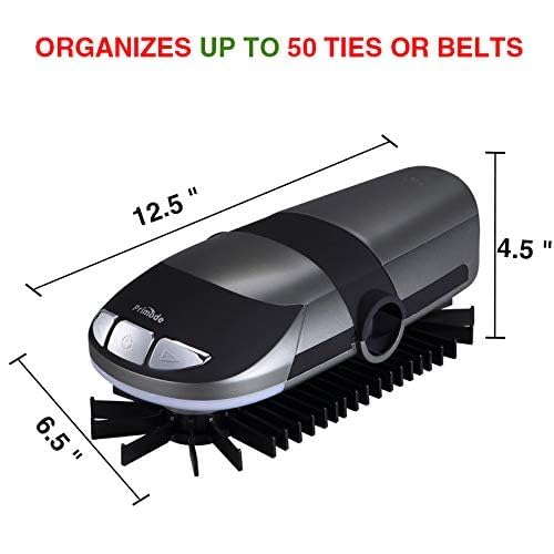 Motorized Tie Rack Stores Up to 50 Ties– Closet Organizer, Holds & Displays Up to 50 Ties Or Belts, Rotation Operates with Batteries. Great Gift Idea for Fathers Day