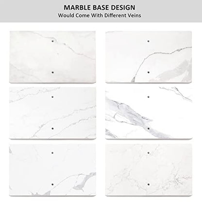 40 Inch Standing Towel Rack Double-T Shape Tall Bath Towel Sheet Holder with Marble Design Base for Bathroom Floor Next to Tub or Shower 2 Tier Towel Holder Stand Stainless Steel Brushed Nickel