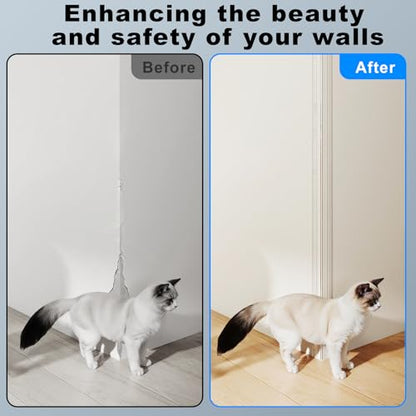Self-Adhesive Clear Wall Corner Protector - 4Pack, 16 x 1.18 in | HD, Easy to install and maintain, Corner Guards, Edge Guard Strip for Drywall, Baseboards, Cabinet Doors, Shelves, and Desks