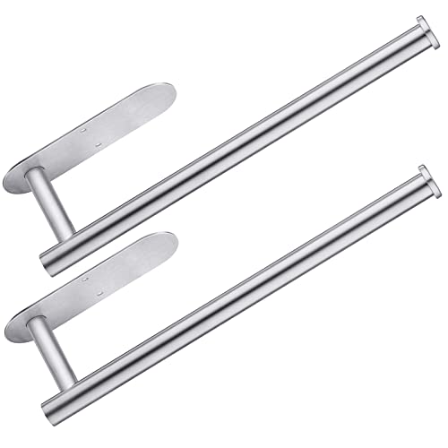 Paper Towel Holder Under Cabinet 2 Pack,Stainless... (2 Count | Classic Silver | Stainless Steel)