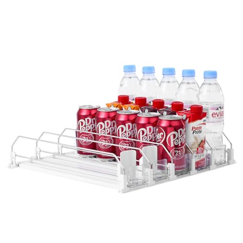 Drink Organizer for Fridge-White Automatic Pusher... (‎White | ‎Plastic)