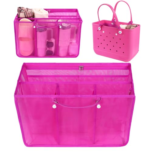 Beach Bag Organizer Insert Divider for XL Bogg Bag... (#2-Haute Pink | Nylon)