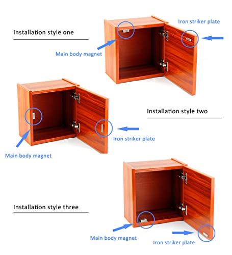 Strong Cabinet Magnets for Closure 40 lbs 4 Pack - Hold Warped Doors Tight | Magnetic Door Catches/Latches Stainless Steel for Cupboard Closet Drawer Window - No Measure or Mark Install in 5 Mins