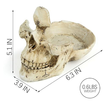 Skull Glasses Stand Holder, Creative Eyeglasses Ho... (White | Resin)