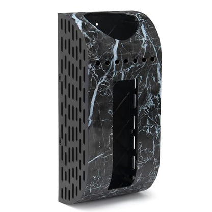 Black Plastic Bag Holder, Wall Mounted Grocery Bag Dispenser | Space-Saving Design, Easy Wall-Mount, Cabinet, Door Installation, Quick Bag Access and Dispenser, Marble-Look Effect