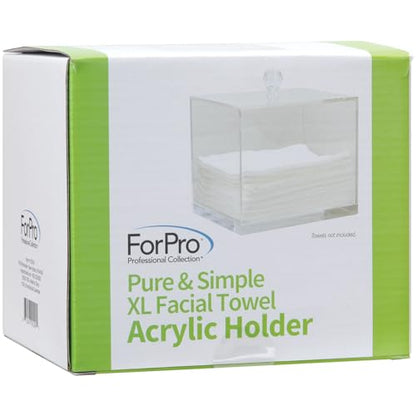 ForPro Pure & Simple XL Facial Towel Acrylic Holder, Disposable